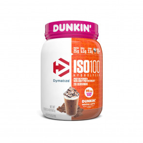Dymatize Nutrition ISO-100 100% Whey Protein Isolate Dunkin Mocha Latte 1.4 lb
