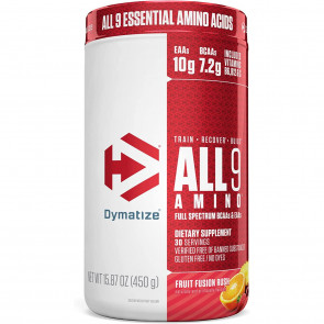Dymatize Nutrition All 9 Amino 15.87 OZ 450g Fruit Fusion Rush