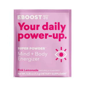 Eboost Super Powder Mind + Body Energizer Pink Lemonade 20 Ct Packets