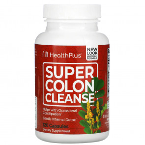 Health Plus Super Colon Cleanse Psyllium 120 Capsules 500mg 