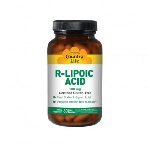 Country Life Gluten Free R-Lipoic Acid 100 mg 60 Veggie Capsules