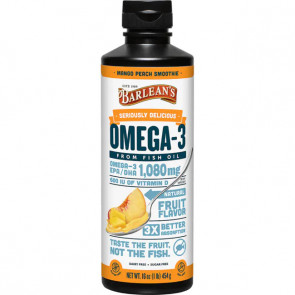 Barlean's Omega 3 Fish Oil Mango Peach 16 fl oz 