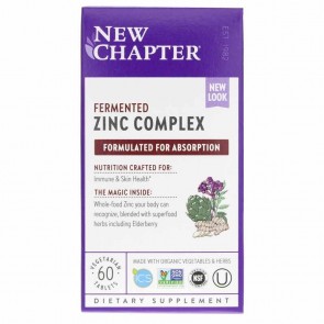New Chapter Zinc Food Complex 60 Vegetarian Capsules