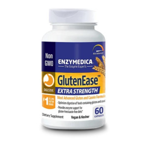 Enzymedica GlutenEase Fórmula avanzada de gluten y caseína extra fuerte 60 cápsulas
