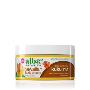 Alba Botanica Hawaiian Body Cream Deep Moisturizing Kukui Nut 6.5 oz