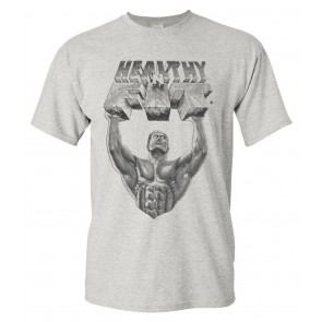 Healthy 'N Fit Grey T-Shirt (Medium)