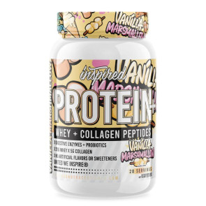 Inspired Nutraceuticals Protein+ Whey + Collagen Peptides Vanilla Marshmallow 28 Servings