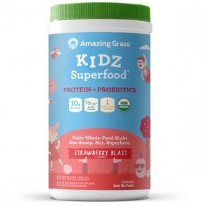 Amazing Grass Kidz Protein + Probiotics Strawberry Blast 15 servings 8.9 oz 