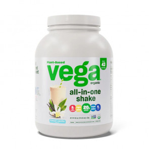 Vega One 植物ベースのオールインワン シェイク フレンチ バニラ 3.10 ポンド 43 回分