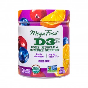 MegaFood D3 1000 IU Mixed Fruit 70 Gummies