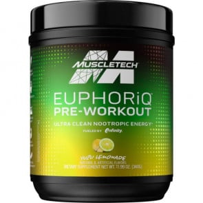 MuscleTech EuphoriQ Nootropic Energy Pre-Workout Yuzu Lemonade 20 Servings
