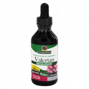 Nature's Answer - Valerian Root Organic Alcohol - 2 oz. Supplement Facts Serving Size: 1 ml (approx. 28 drops) Servings Per Container: 30 Amount Per Serving	%DV* Valerian root fluid extract (1:1) 	1,000 mg	* *Daily Value Not Established. †Percent Daily Va