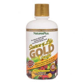 Nature's Plus Source Of Life Gold Liquid Multivitamin Tropical Fruit Flavor 30 fl oz