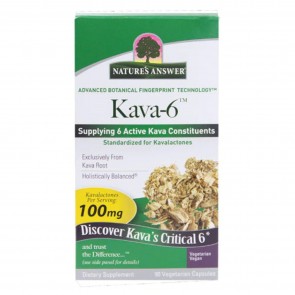 Nature's Answer Kava-6 100mg 90 Vegetarian Capsules