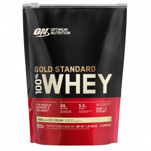 Optimum Nutrition Gold Standard 100% Whey Vanilla Ice Cream Flavor 1 lb