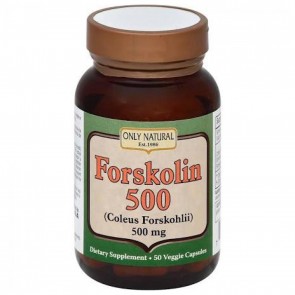 Only Natural Forskolin 500, 500 mg, 50 Veggie Capsules