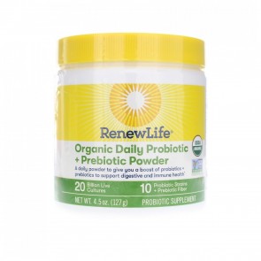 Renew Life Organic Daily Probiotic + Prebiotic 20 Billion 4.5 oz
