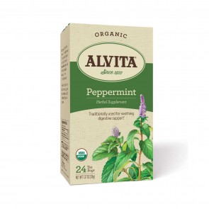 Alvita Peppermint Leaf Organic 24 Tea Bags