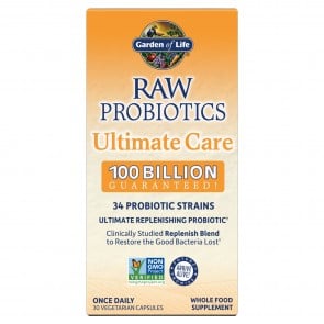 Garden of Life RAW Probiotics Ultimate Care 100 Billion 30 Vegetarian Capsules