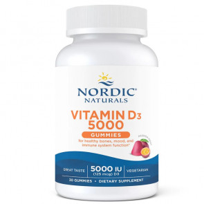 Nordic Naturals Vitamin D3 5000IU Passion Fruit 30 Gummies