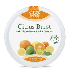 Citrus Magic Odor Absorbing Solid Air Freshener with Shelf Tray Citrus 6 Pieces