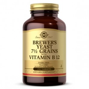 Solgar Brewer's Yeast 7 1/2 Grains with Vitamin B12 250 Tablets