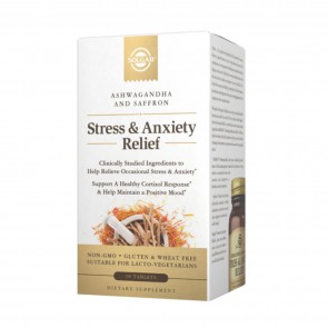 Solgar Aswagandha and Saffron Stress & Anxiety Relief 30 Tablets
