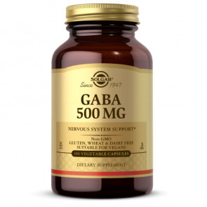 Solgar Gaba 500 mg 100 Vegetable Capsules