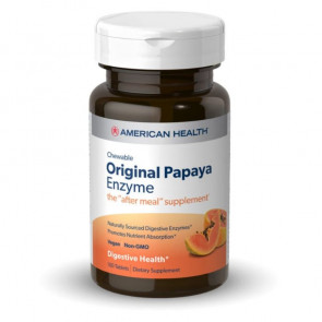 Original Papaya Enzyme Chewable 100 Tablets by American Health