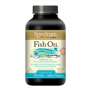 Spectrum Fish Oil with Vitamin D 250 Softgels