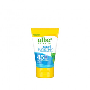 Alba Botanica Sport Sunscreen SPF 45 Fragrance Free 4 oz