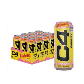 Cellucor C4 Energy Carbonated STARBURST Strawberry 16 oz (12 Cans)