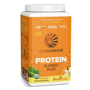 Sunwarrior Classic Plus Organic Plant Based Protein Vanilla 1.65 lbs