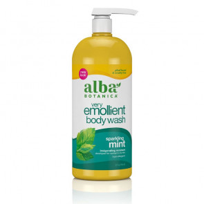 Alba Botanica Very Emollient Body Wash Sparkling Mint 32 oz