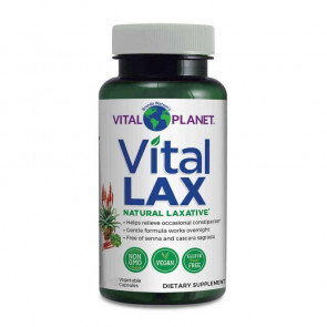 Vital Lax Natural Laxative 100 Vegetable Capsules - Relieves Occasional Constipation