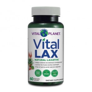 Vital Lax Natural Laxative 100 Vegetable Capsules - Relief from Occasional Constipation