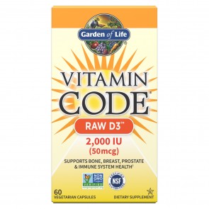 Vitamin Code RAW D3 2,000 IU 60 Vegetarian Capsules