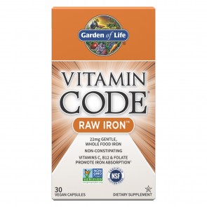 Garden Of Life Vitamin Code Raw Iron 30 Vegan Capsules