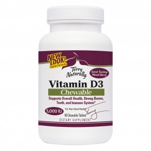 Terry Naturally Vitamin D3 5,000 IU 90 Chewable Tablets
