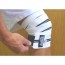 Schiek Sports 78 Inch Line Knee Wraps with Velcro Closure White/Black Stripe